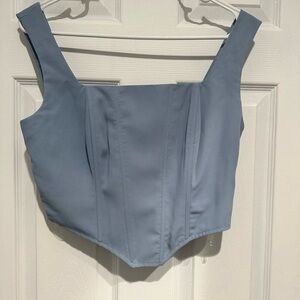 Baby blue crop top
